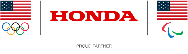 Honda x Team USA and LA28 Games Partnership logotypes.